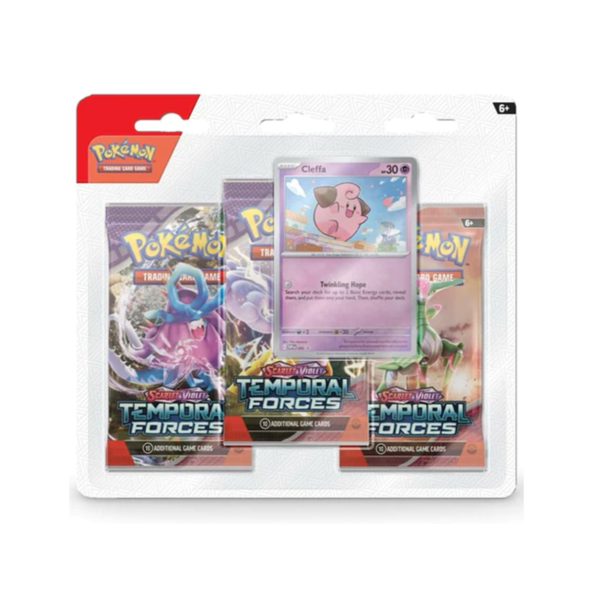 Pokémon Scarlet & Violet SV05 Temporal Forces 3-Pack Blister Cleffa (EN)