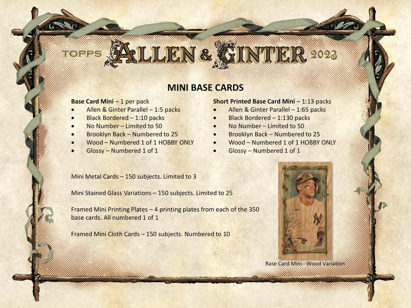 Topps Allen & Ginter Baseball MLB Hobby Box 2023