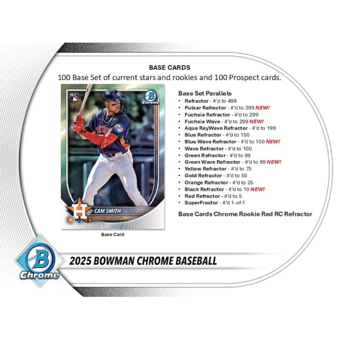 Topps Bowman Chrome Baseball MLB Hobby Box 2025