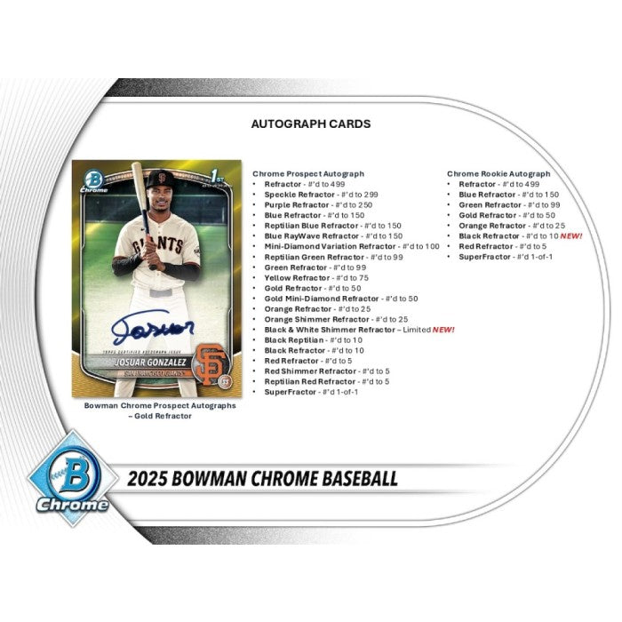 Topps Bowman Chrome Baseball MLB Hobby Box 2025