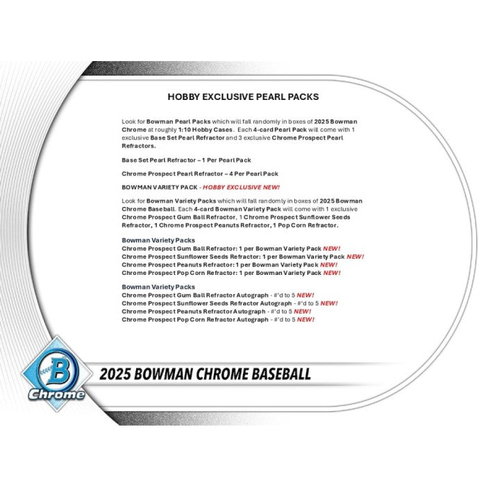 Topps Bowman Chrome Baseball MLB Hobby Box 2025
