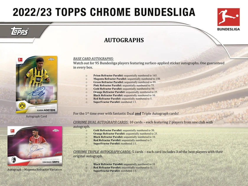 Topps Chrome Bundesliga Soccer Hobby Box 2022/2023
