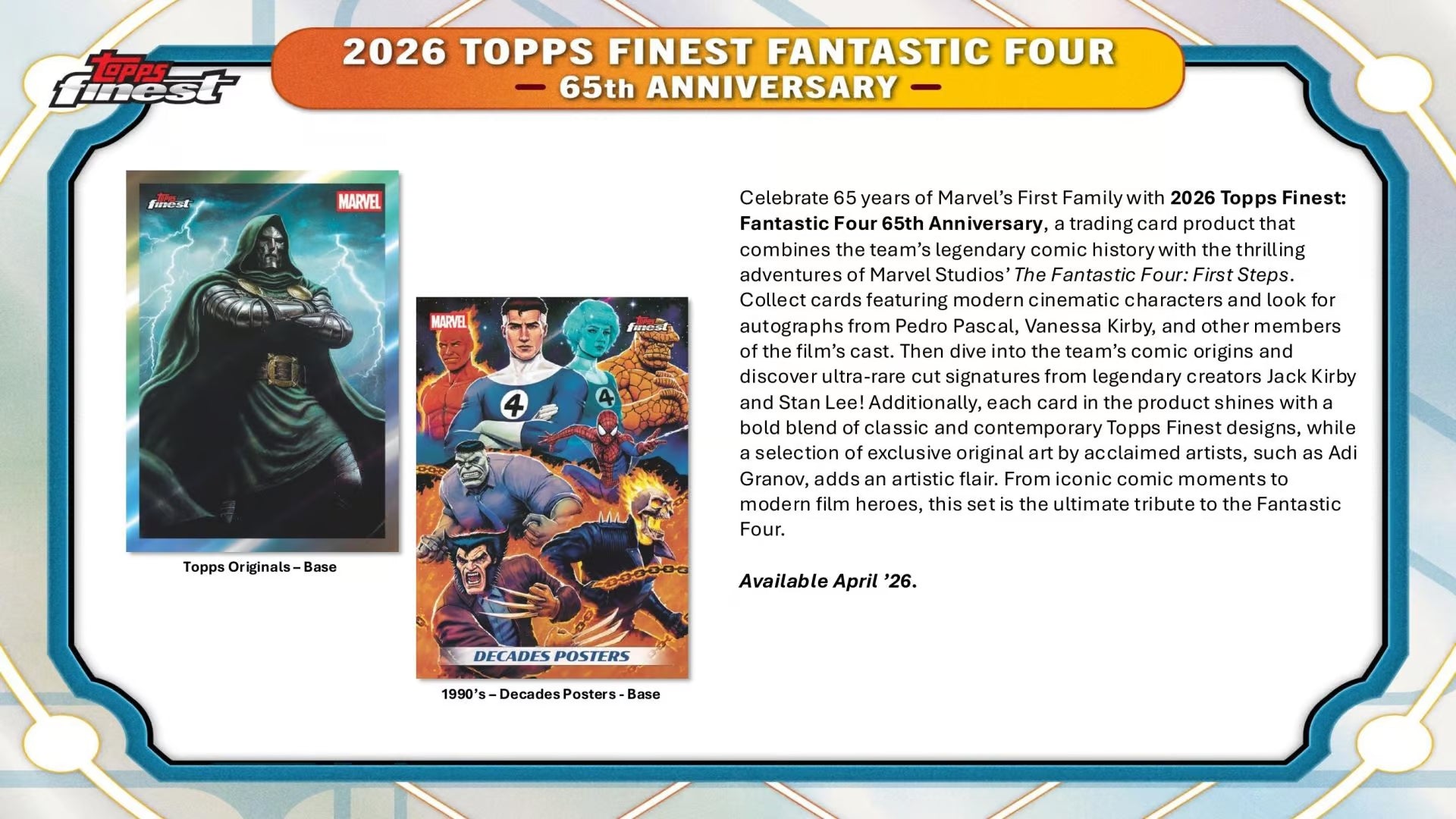 Topps Finest Fantastic Four 2026 - Hobby Box