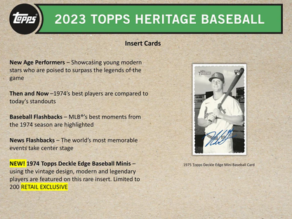 Topps Heritage Baseball 8-Pack Blaster Box 2023