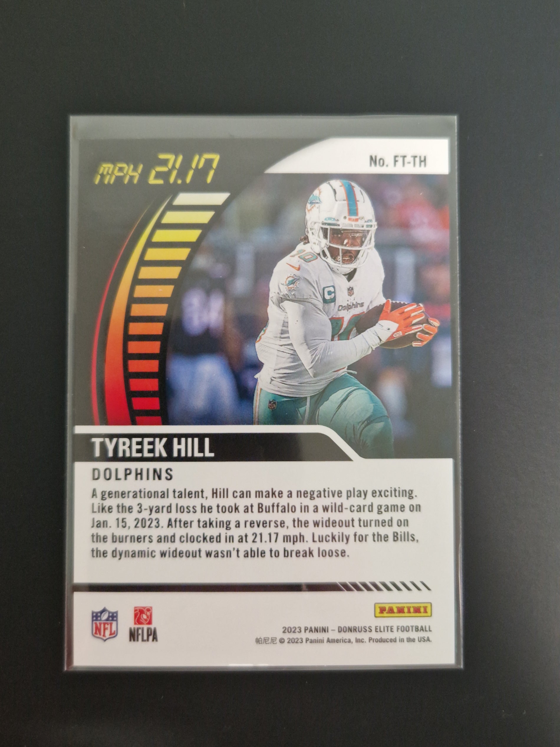 Tyreek Hill Panini Donruss Elite Football 2023 Full Throttle 44/75