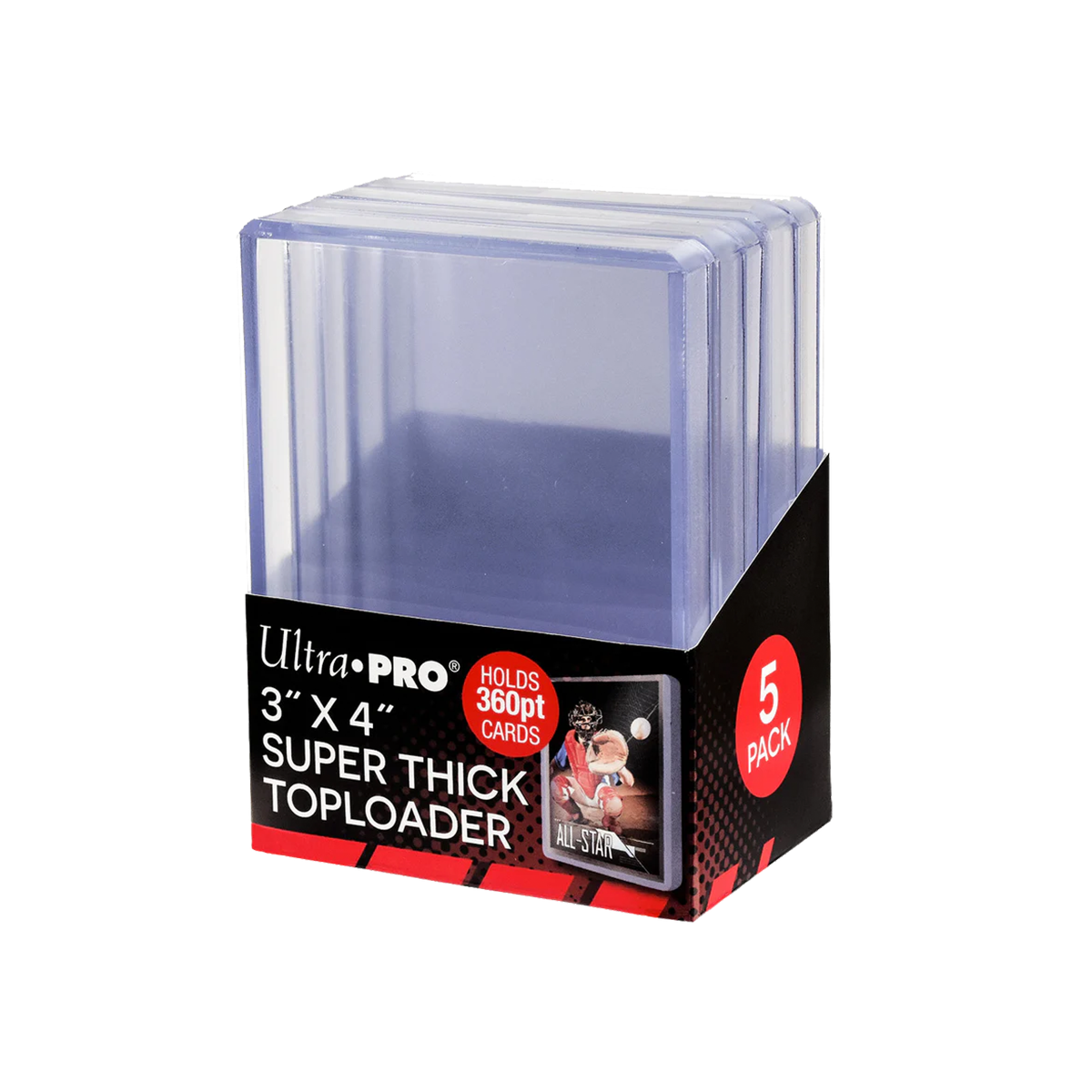 Ultra Pro Toploader Thick Cards (360pt, 5 Stk) - 3"x4"
