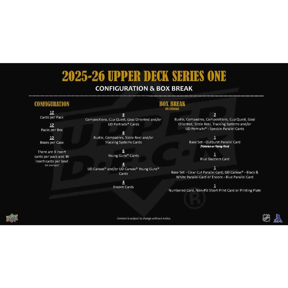 Upper Deck NHL Upper Deck Series 1 Hobby Box 2025/2026