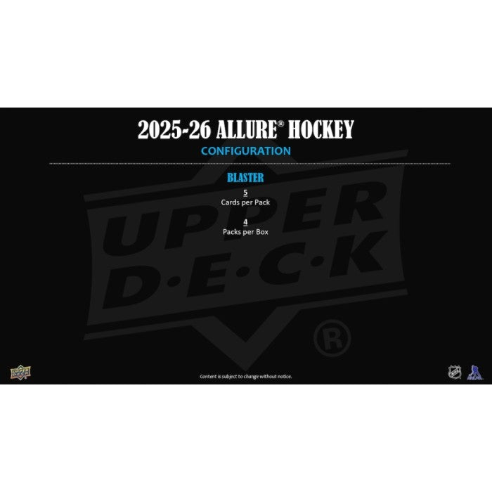 Upper Deck Allure Hockey NHL Blaster Box 2025/2026