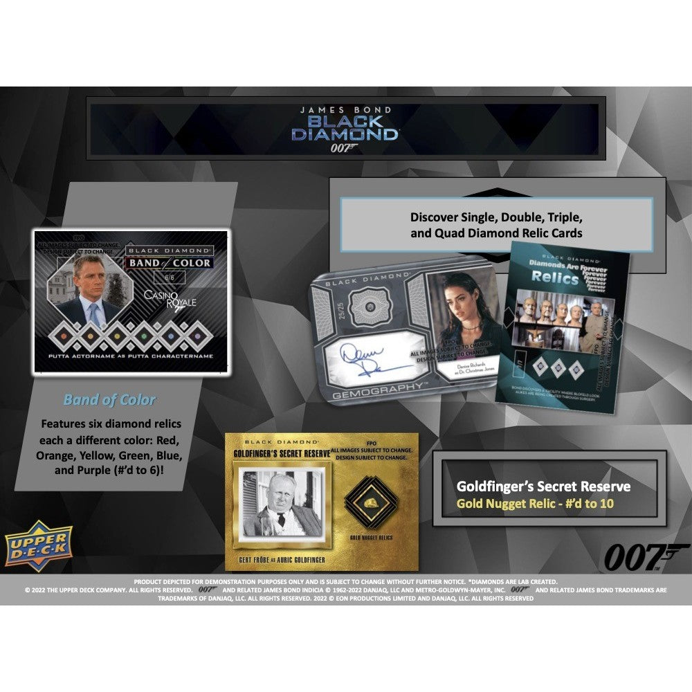 Upper Deck Black Diamond James Bond Trading Cards Hobby Box 2023