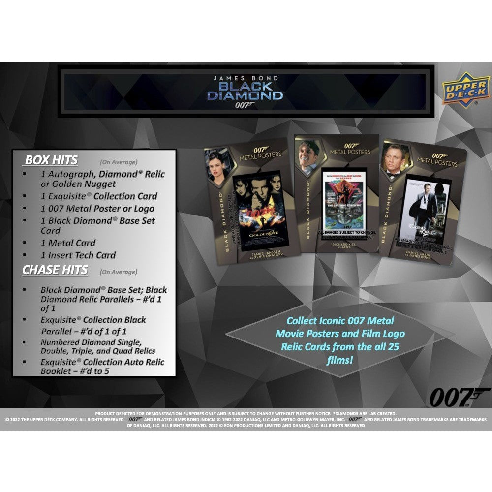 Upper Deck Black Diamond James Bond Trading Cards Hobby Box 2023