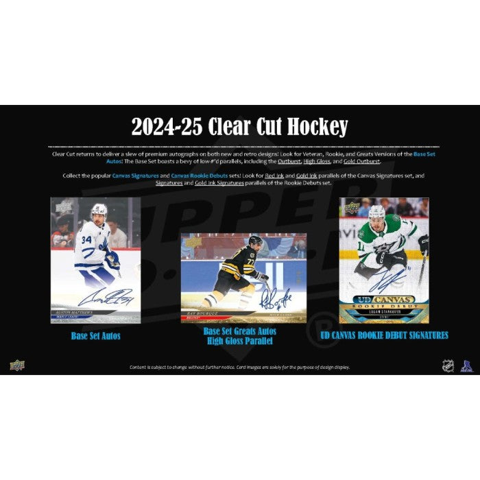 Upper Deck Clear Cut Hockey NHL Hobby Box 2024/2025