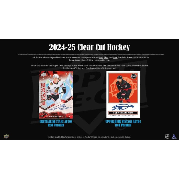 Upper Deck Clear Cut Hockey NHL Hobby Box 2024/2025