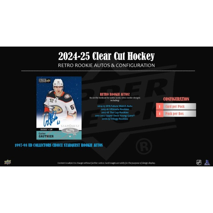 Upper Deck Clear Cut Hockey NHL Hobby Box 2024/2025