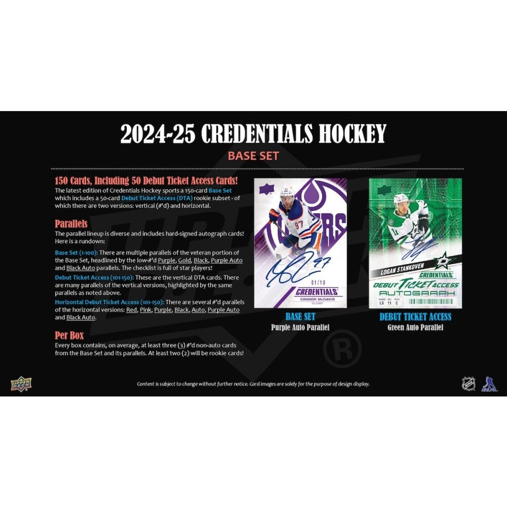 Upper Deck Credentials NHL Hockey Hobby Box 2024/2025