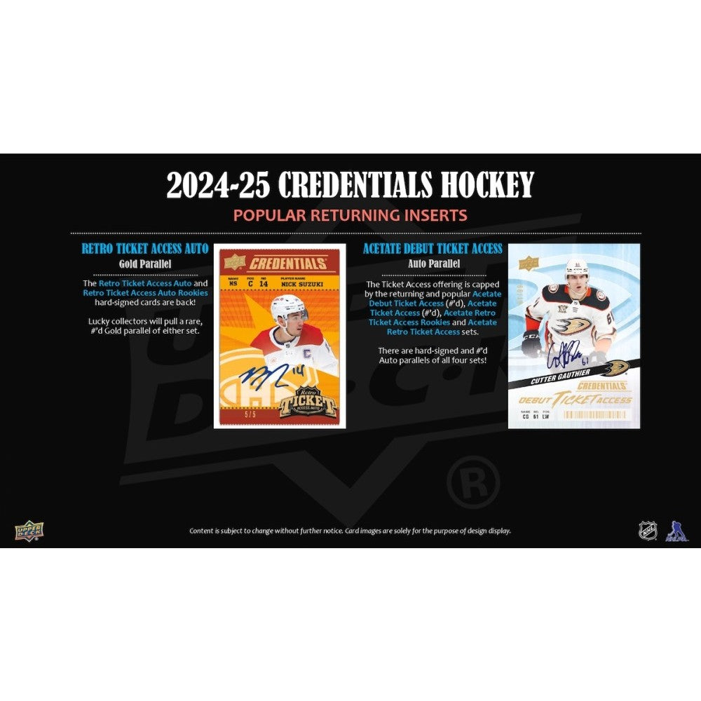 Upper Deck Credentials NHL Hockey Hobby Box 2024/2025