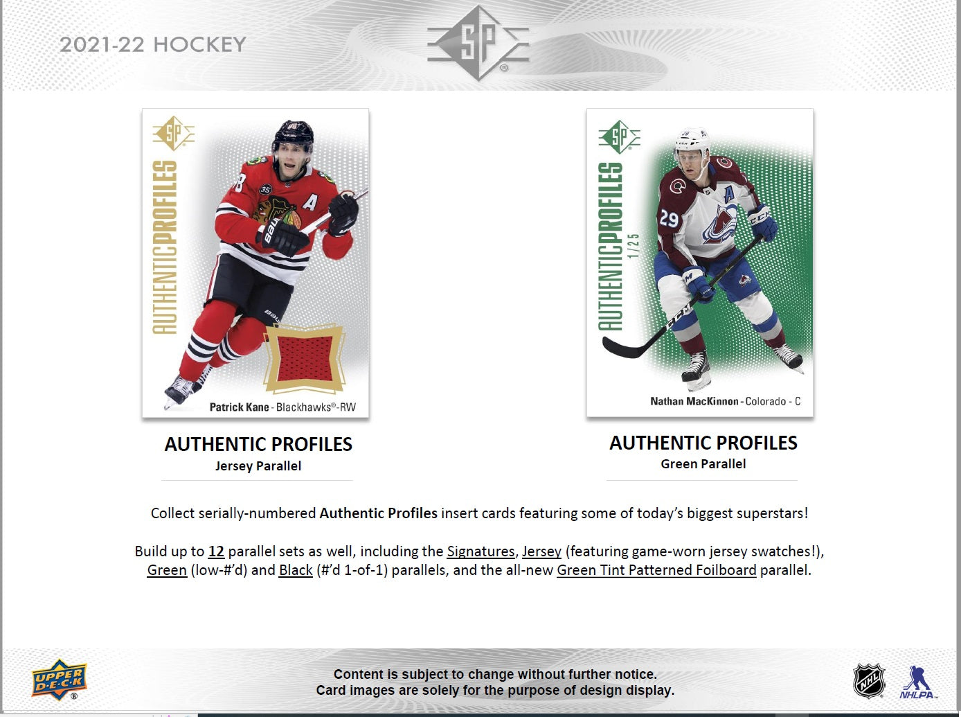 Upper Deck SP NHL Hockey Blaster Box 2021/2022 Inhalt 2
