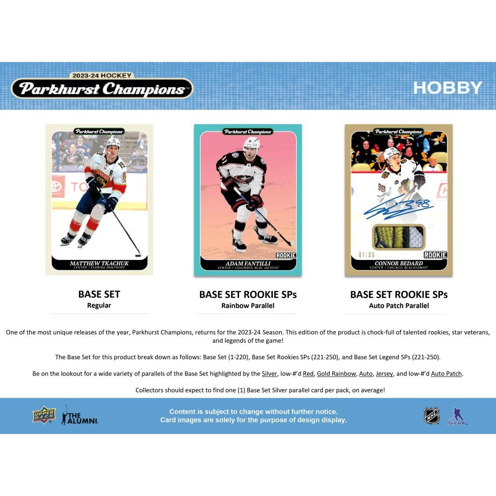 Upper Deck Parkhurst Champions Hockey NHL Hobby Box 2023/2024