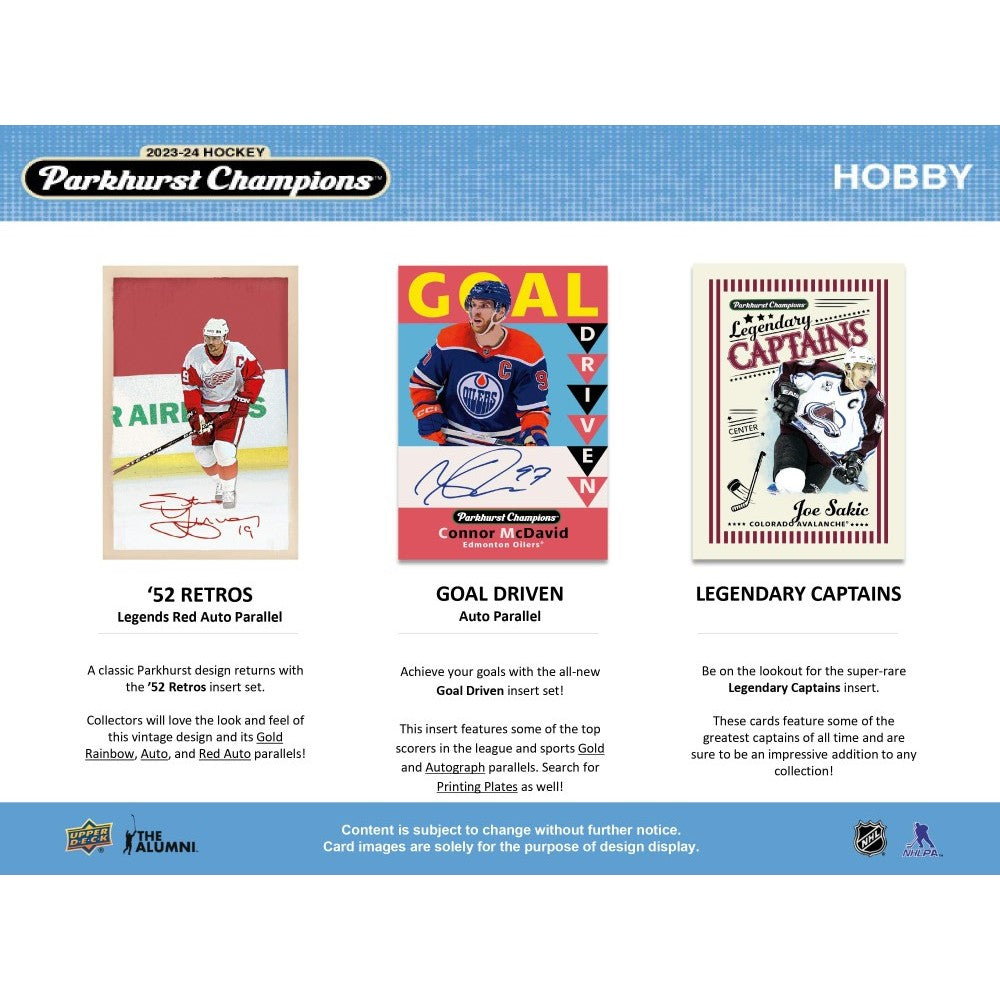 Upper Deck Parkhurst Champions Hockey NHL Hobby Box 2023/2024