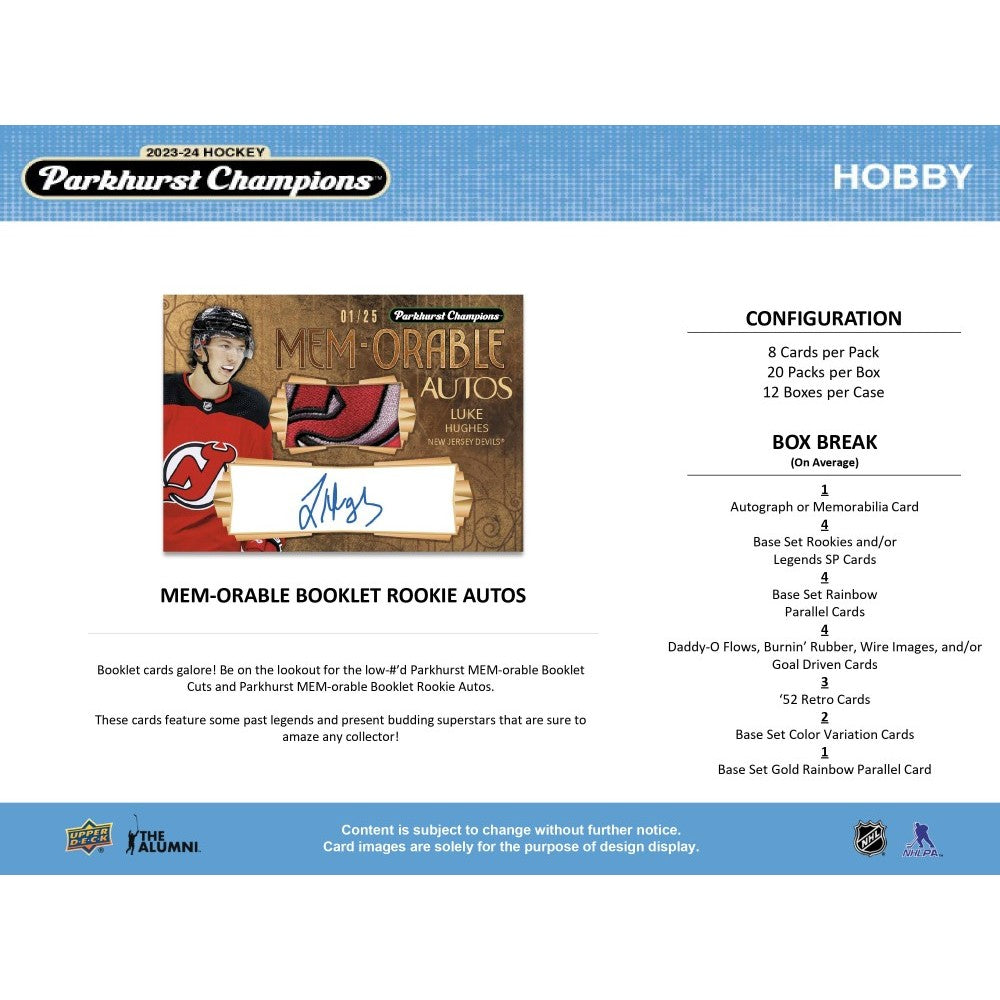 Upper Deck Parkhurst Champions Hockey NHL Hobby Box 2023/2024