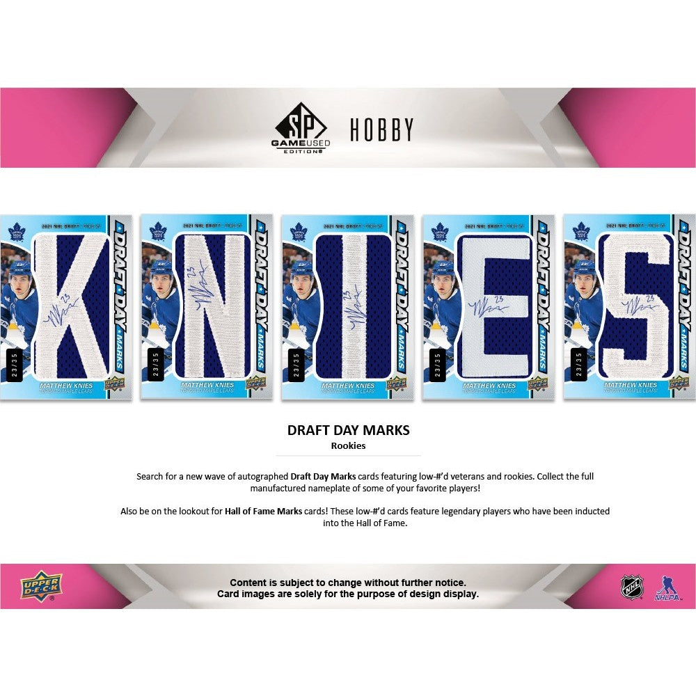 Upper Deck SP Game Used NHL Hockey Hobby Box 2023/2024