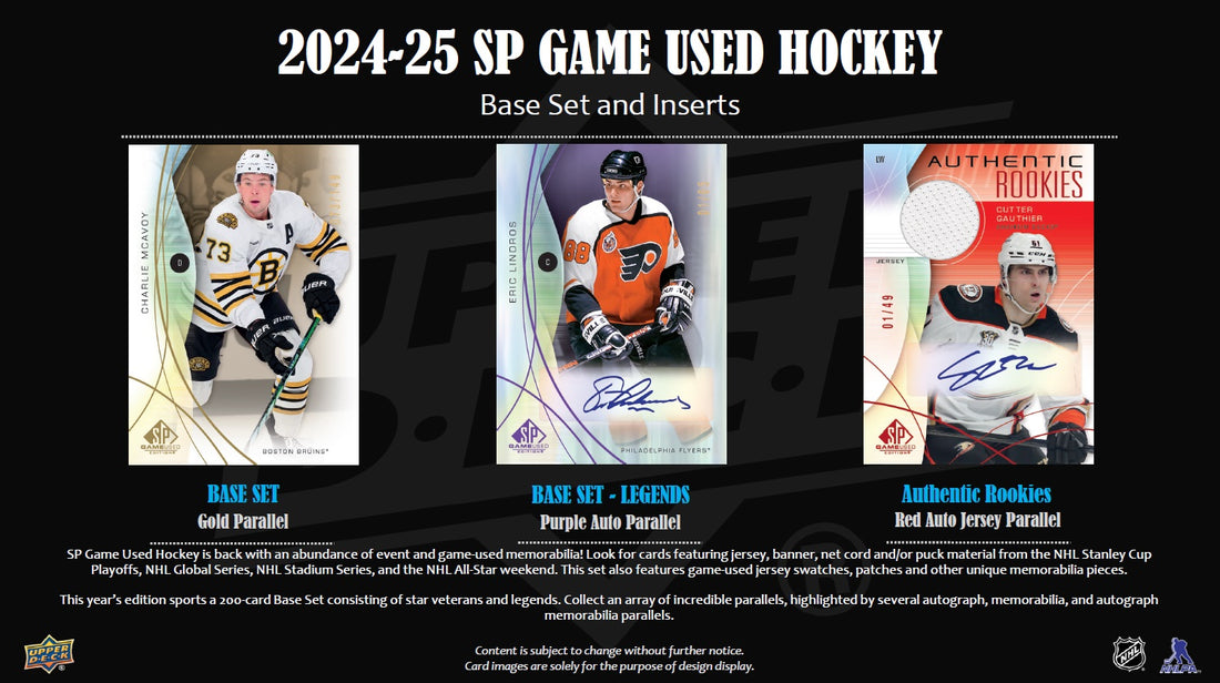 Upper Deck SP Game Used NHL Hockey Hobby Box 2024/2025