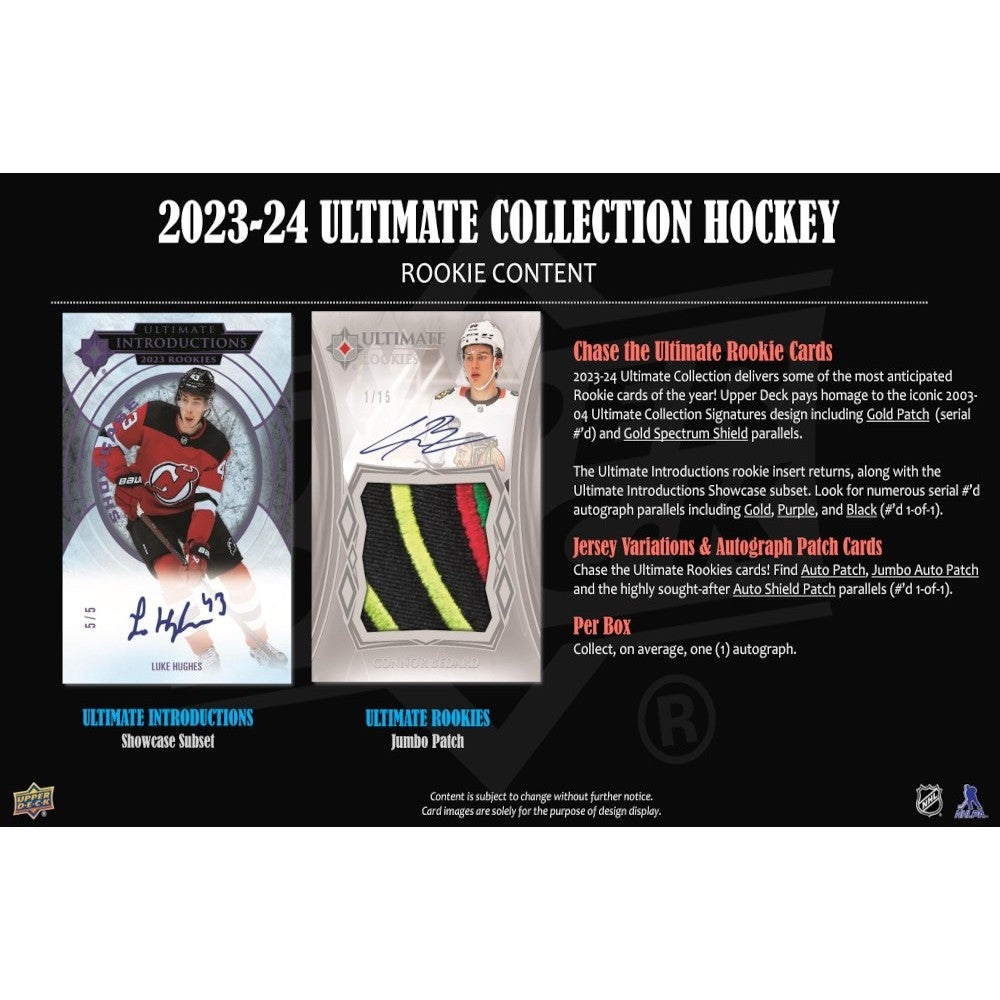 Upper Deck Ultimate Collection Hockey NHL Hobby Box 2023/2024