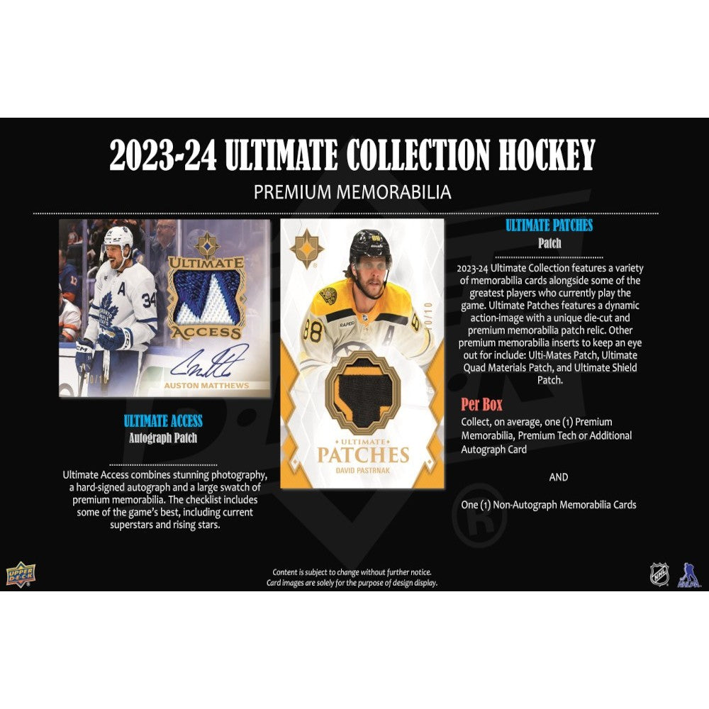 Upper Deck Ultimate Collection Hockey NHL Hobby Box 2023/2024