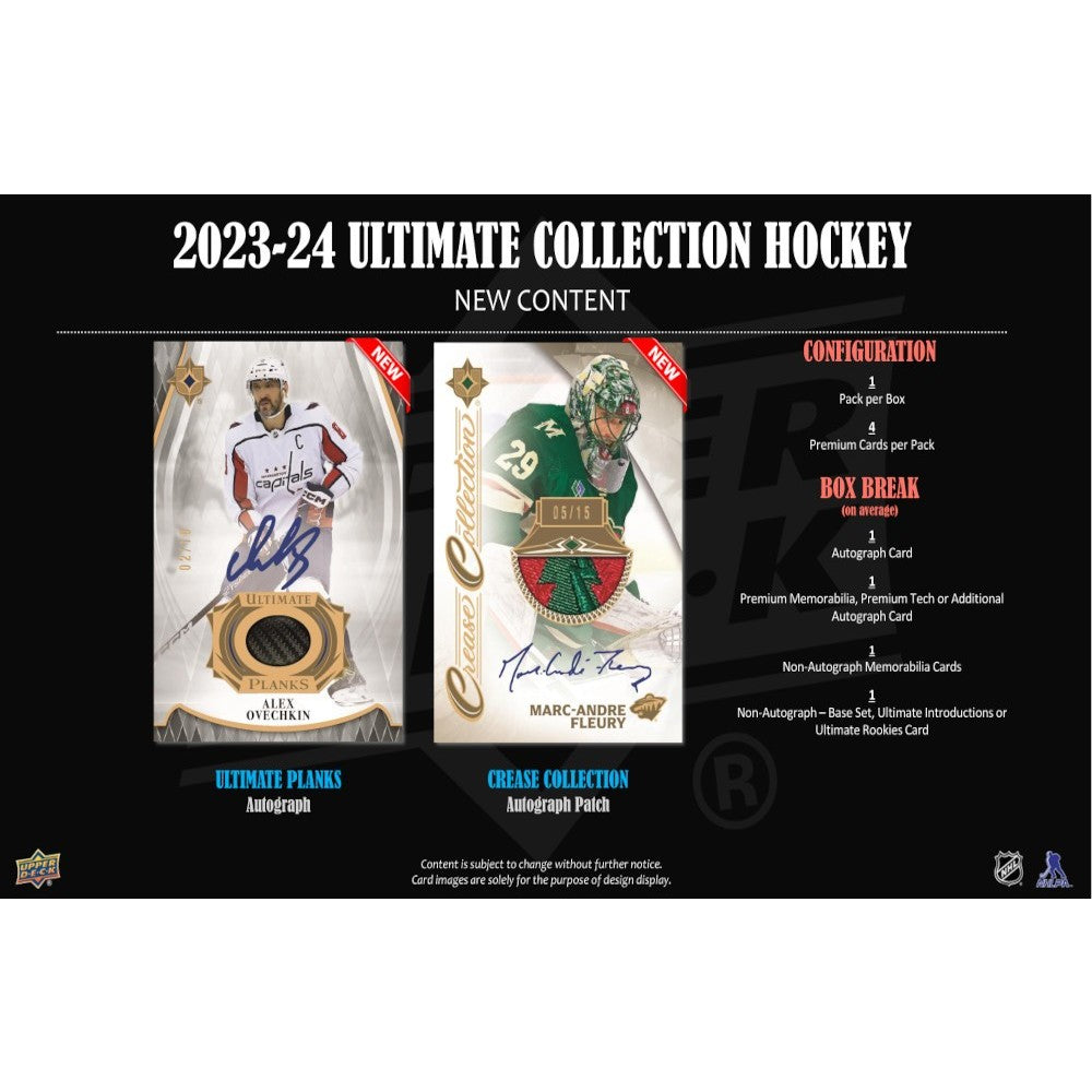 Upper Deck Ultimate Collection Hockey NHL Hobby Box 2023/2024