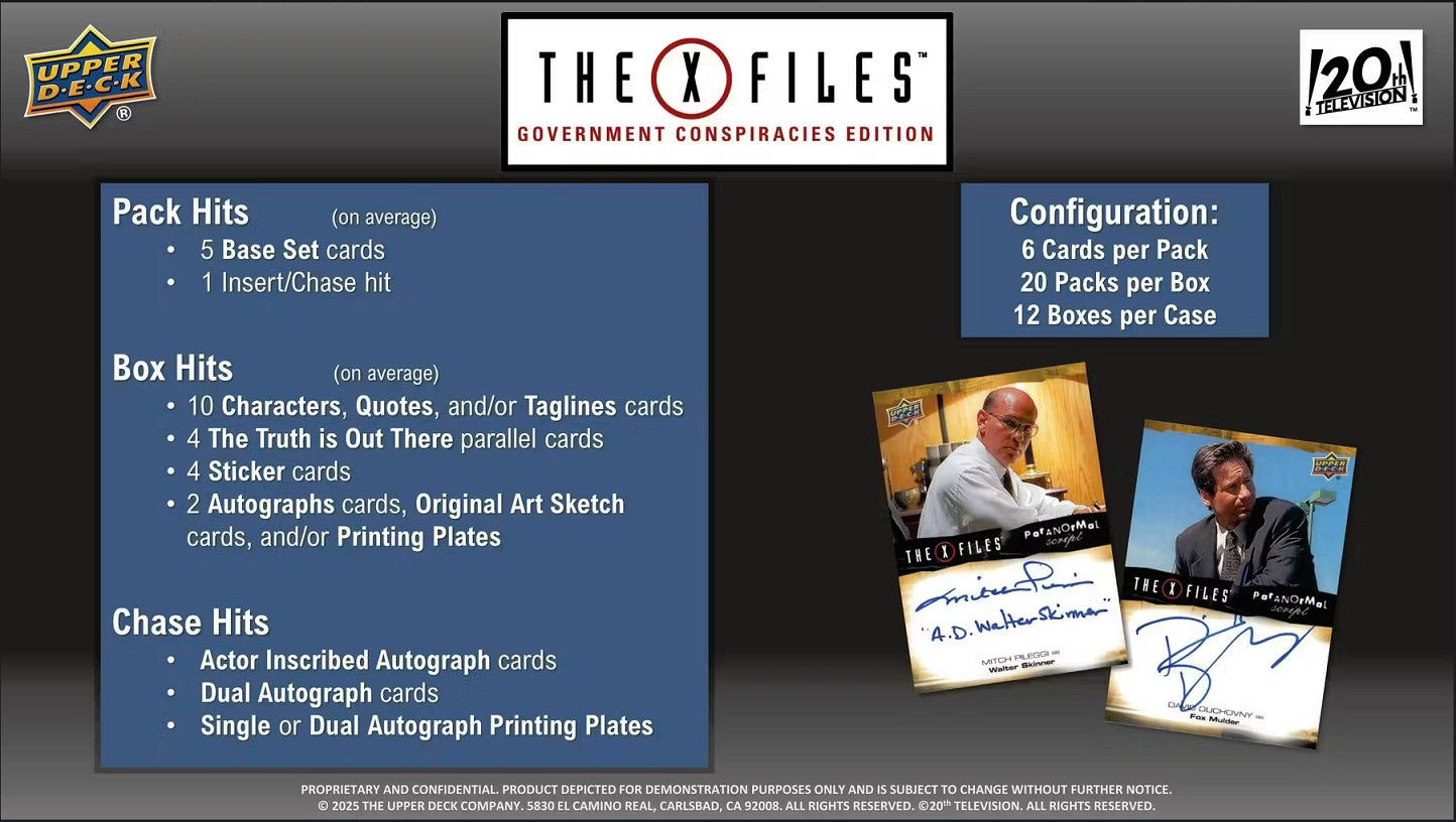 Upper Deck The X-Files - Government Conspiracies Edition Hobby Box