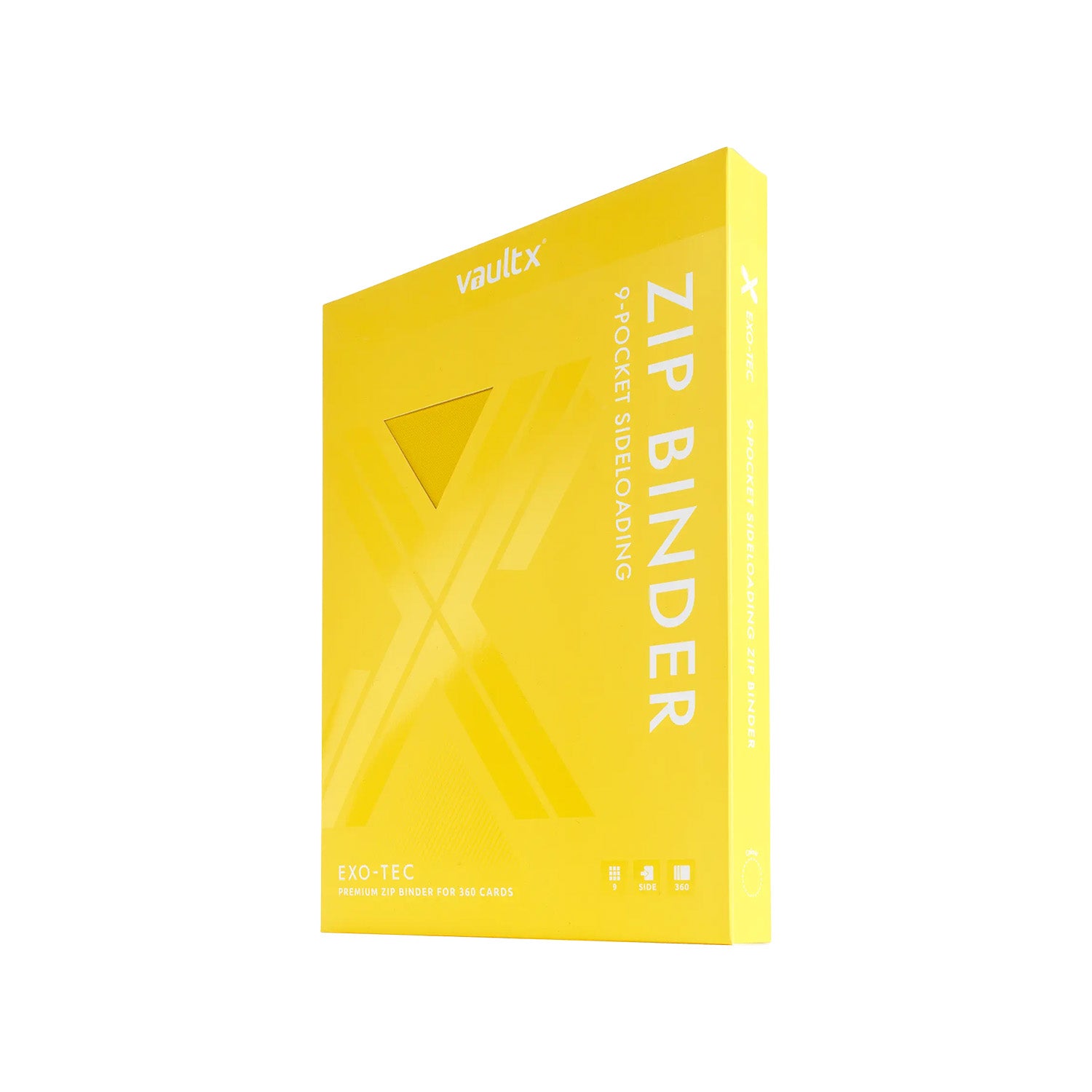 Vault X 9-Pocket Exo-Tec Zip Binder Sunrise Yellow