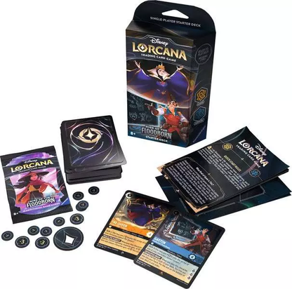 Disney Lorcana: Rise of the Floodborn - Starter Deck Amber &amp; Sapphire (Englisch)