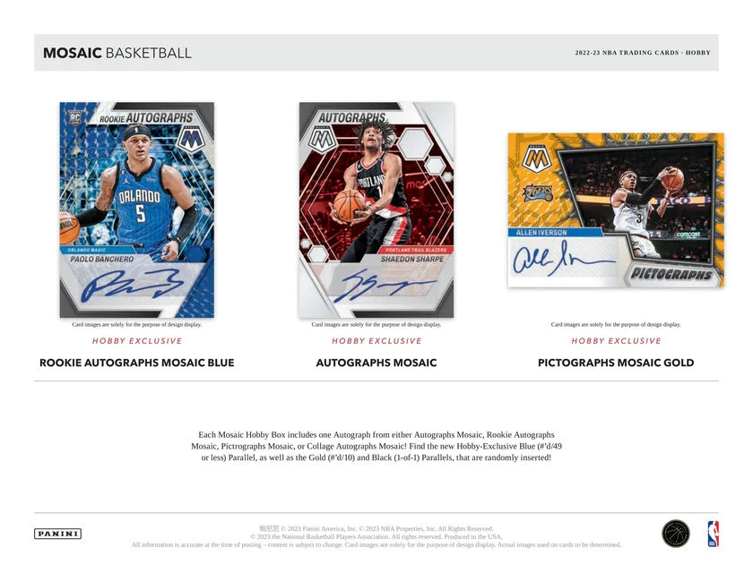 Panini Mosaic Basketball Hobby Box 2022/2023 Autographs