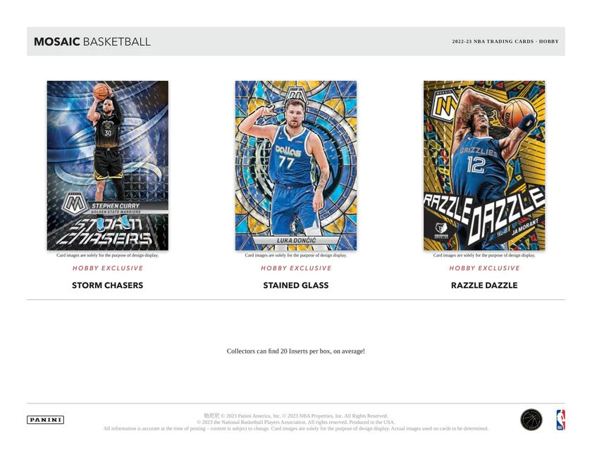 Panini Mosaic Basketball Hobby Box 2022/2023 Inserts