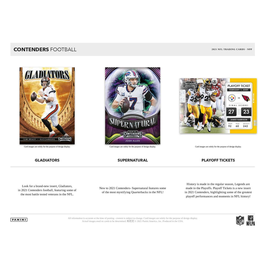 Panini NFL Contenders Football Value Fat-Pack 2021 Inserts