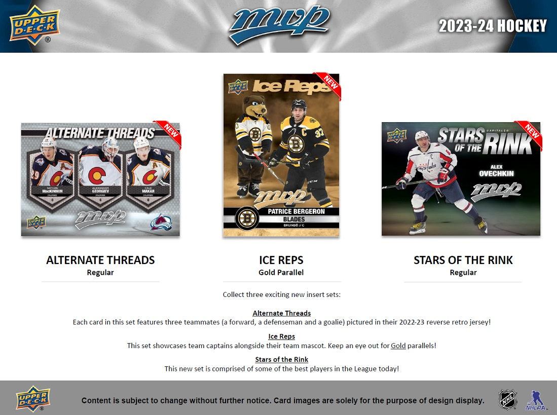 Upper Deck NHL MVP Retail 2023/2024 (Display Box Mit 36 Packs ...