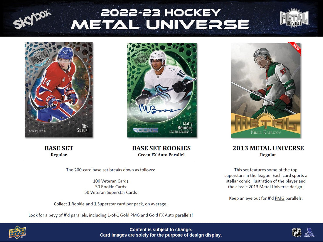 Upper Deck NHL Skybox Metal Universe Box 2022/2023