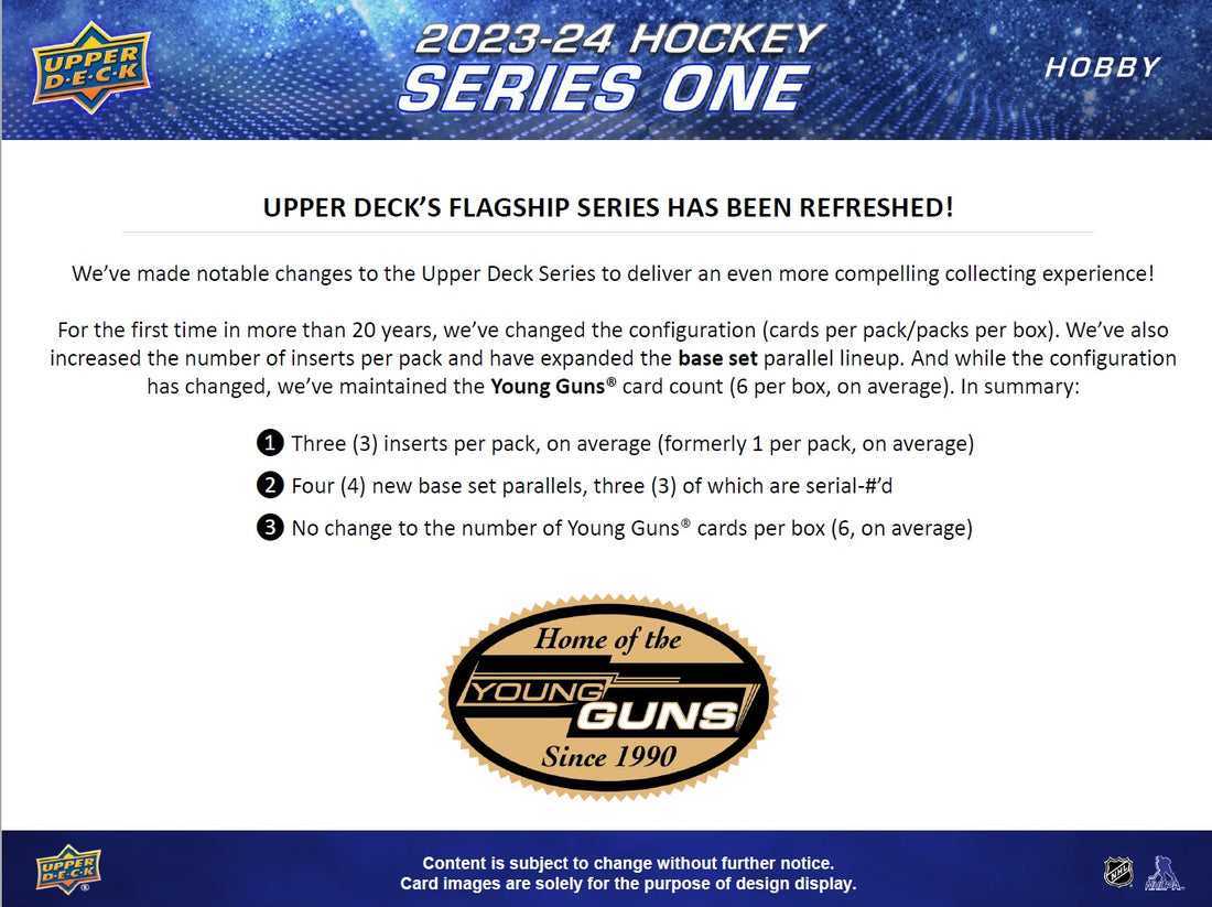 Upper Deck Series 1 Hockey Hobby Box 2023/2024