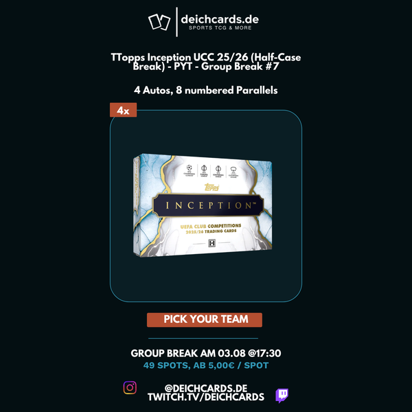 Topps Inception UCC 25/26 (Half-Case Break) - PYT - Group Break #7