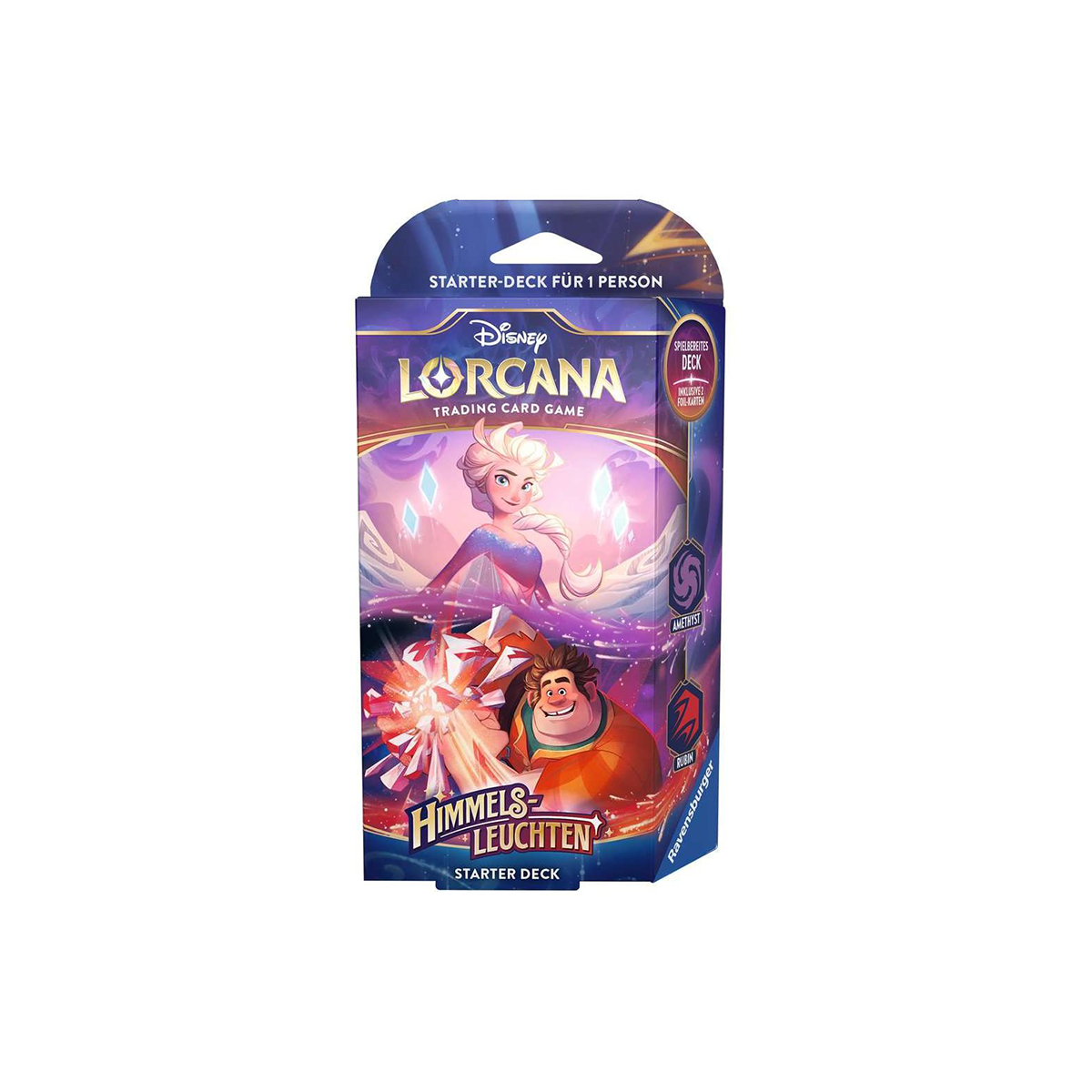 Disney Lorcana: Himmelsleuchten - Starter Deck Amethyst &amp; Rubin (Deutsch)