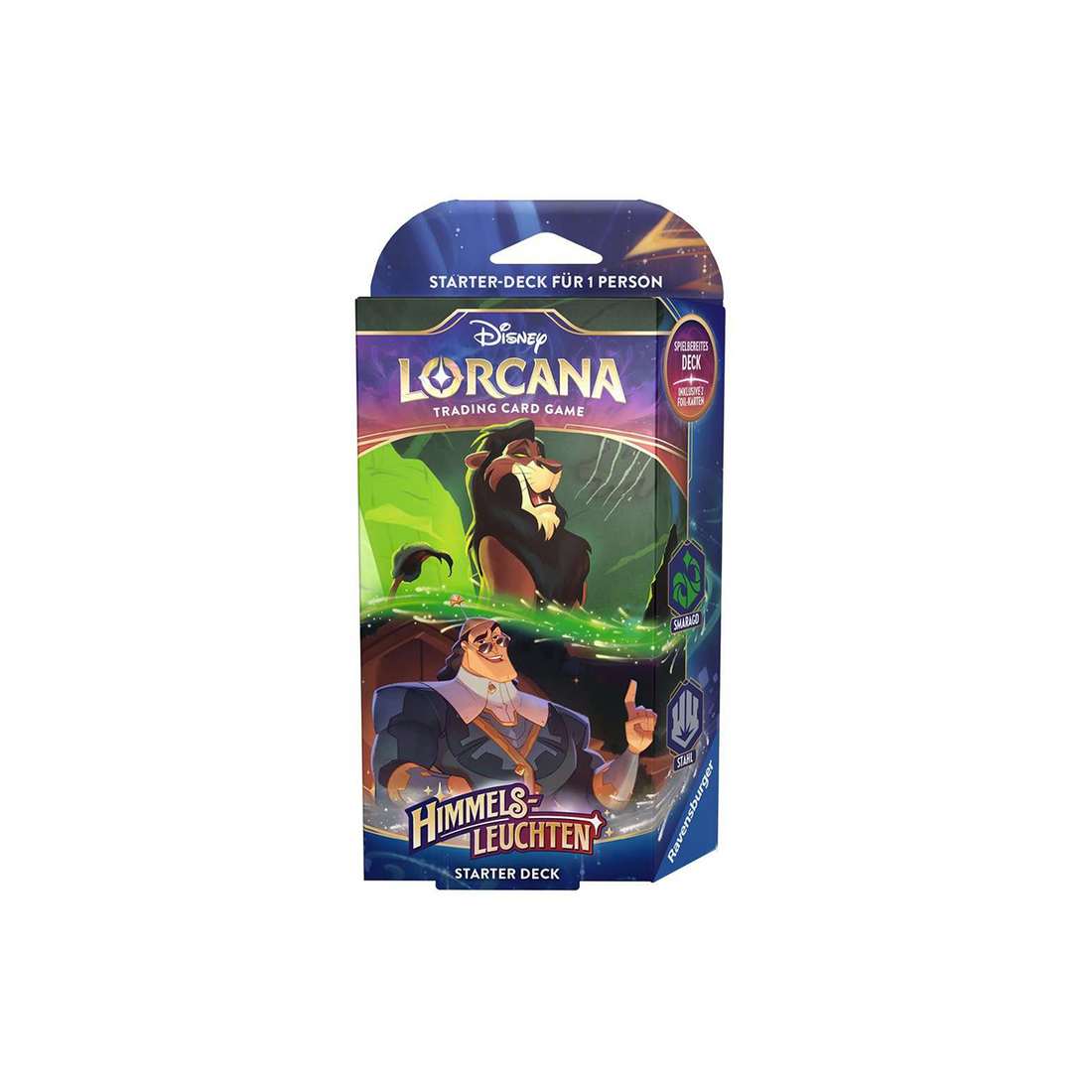 Disney Lorcana: Himmelsleuchten - Starter Deck Smaragd & Stahl (Deutsch)