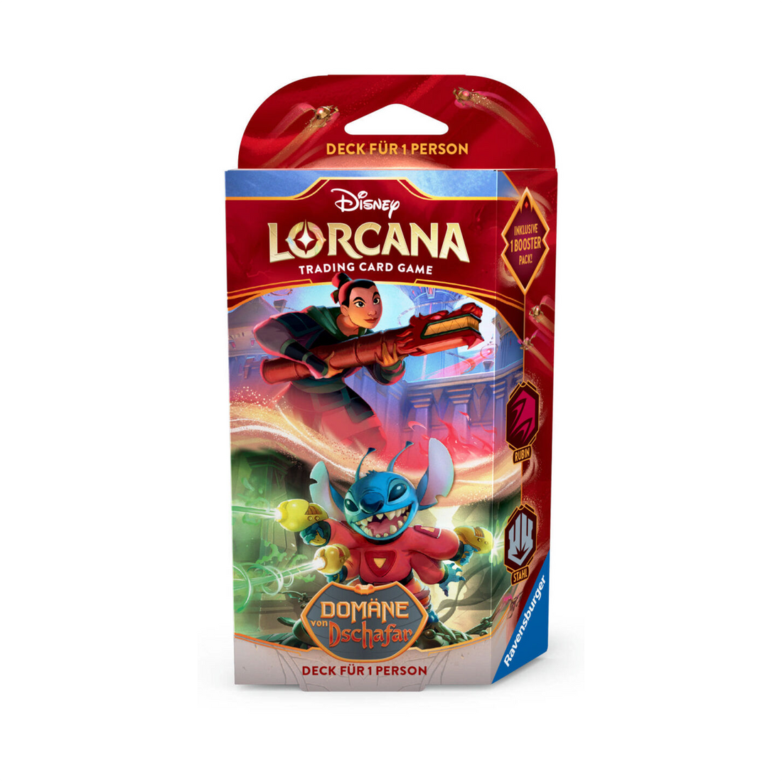 Disney Lorcana: Domäne von Dschafar - Starter Deck Rubin &amp; Stahl (Deutsch)