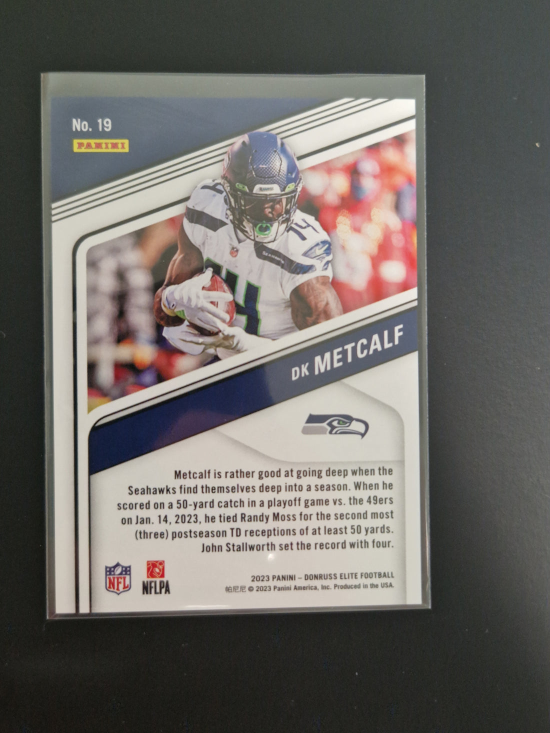DK Metcalf Panini Donruss Elite Football 2023 Blue Parallel 75/99