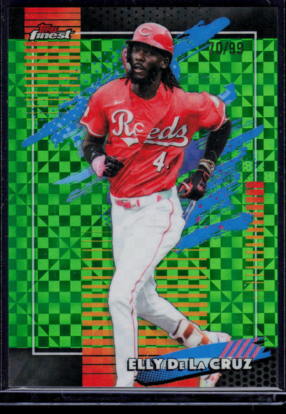 Elly De La Cruz Topps Finest 2026 Green X-Fractor 70/99 (EN)