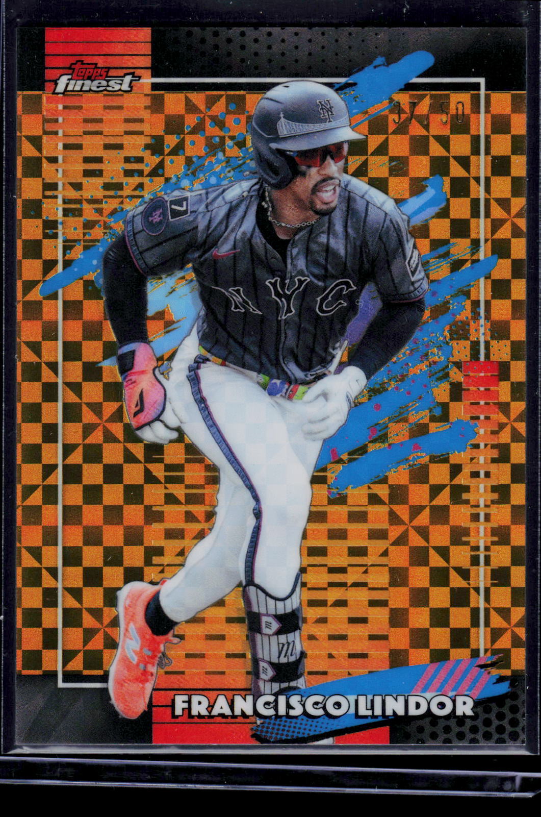 Francisco Lindor Topps Finest 2026 Gold X-Fractor 37/50 (EN)
