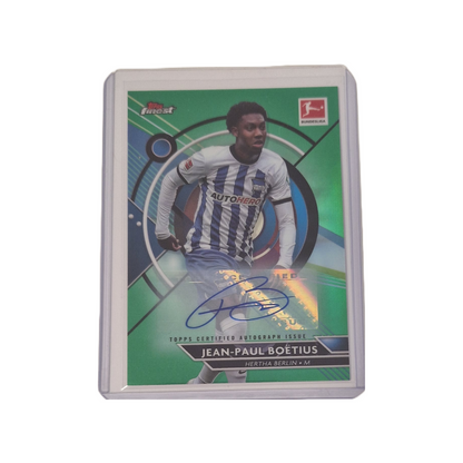 Jean-Paul Boetius Topps Finest Bundesliga Master Box 2022/2023 Green Parallel Autograph 29/50