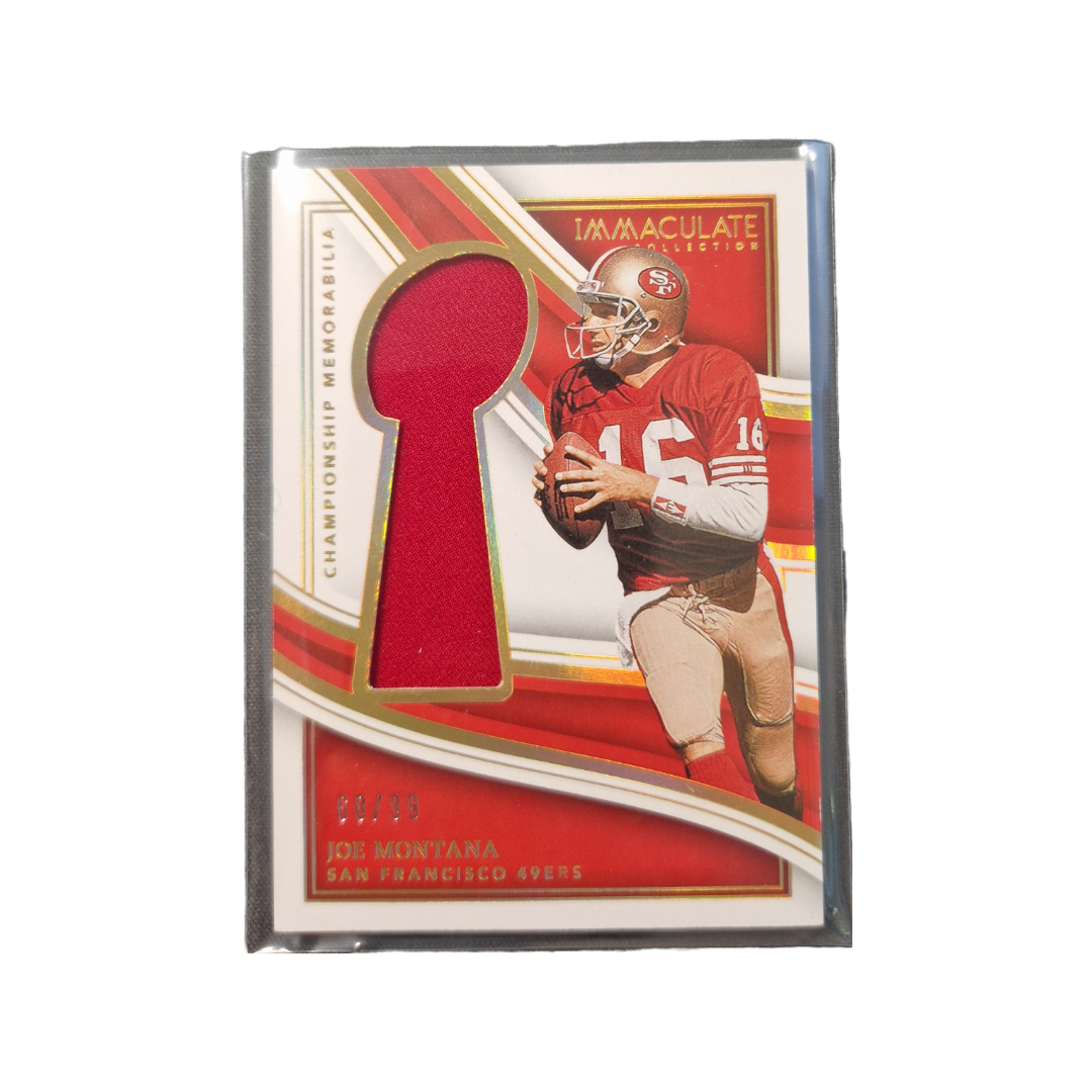 Joe Montana Panini Immaculate Championship Memorabilia 68/99