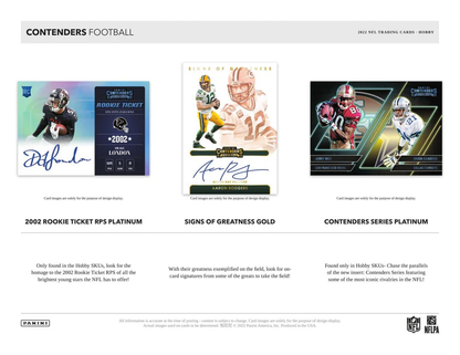 Panini Contenders Football NFL Hobby Box 2022