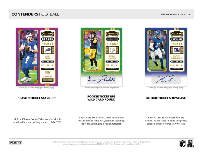 Panini Contenders Football NFL 5-Pack Blaster Box 2022