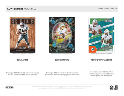 Panini Contenders Football NFL 5-Pack Blaster Box 2022