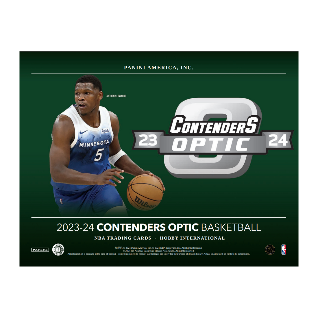 Panini Contenders Optic Basketball Hobby International Box 2023/2024